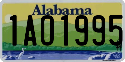 AL license plate 1AO1995