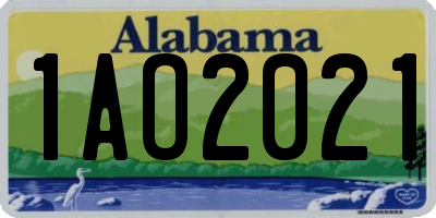 AL license plate 1AO2021