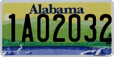 AL license plate 1AO2032