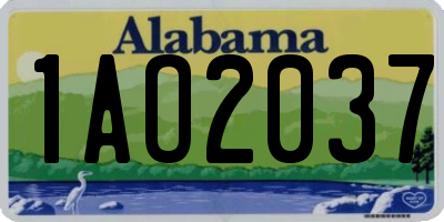 AL license plate 1AO2037