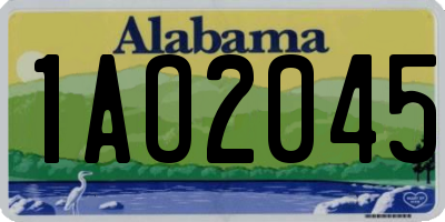 AL license plate 1AO2045