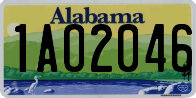 AL license plate 1AO2046
