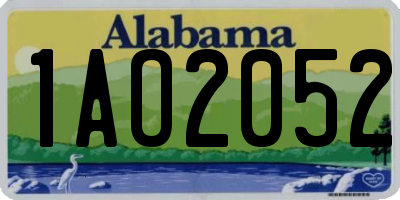 AL license plate 1AO2052