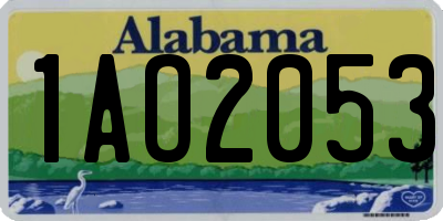 AL license plate 1AO2053