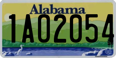 AL license plate 1AO2054