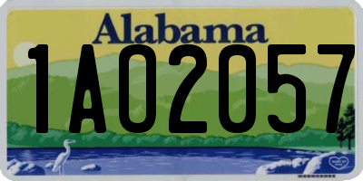 AL license plate 1AO2057