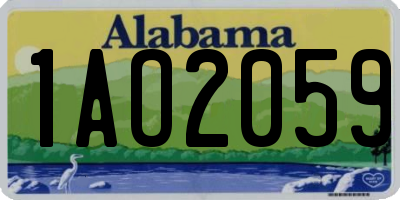 AL license plate 1AO2059