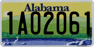 AL license plate 1AO2061
