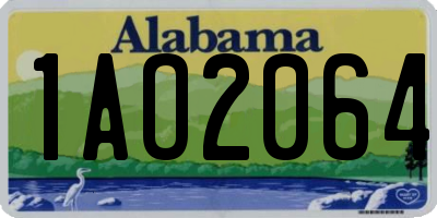 AL license plate 1AO2064