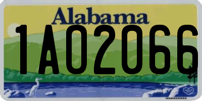 AL license plate 1AO2066