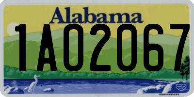 AL license plate 1AO2067