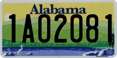AL license plate 1AO2081