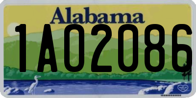 AL license plate 1AO2086