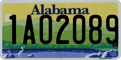 AL license plate 1AO2089