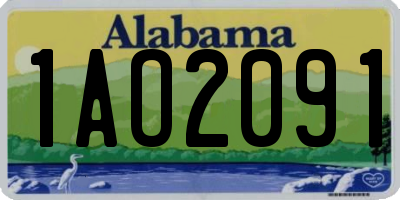 AL license plate 1AO2091