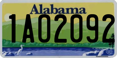 AL license plate 1AO2092