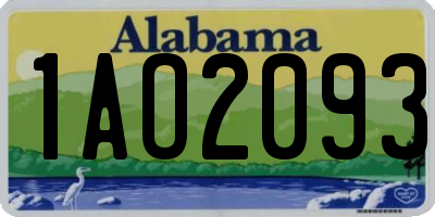 AL license plate 1AO2093