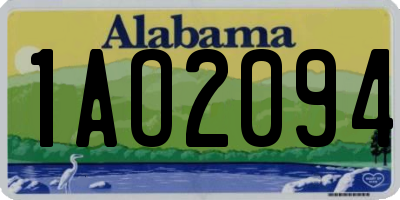 AL license plate 1AO2094