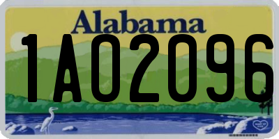 AL license plate 1AO2096