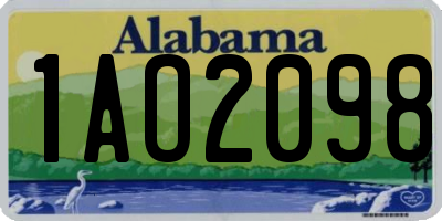 AL license plate 1AO2098