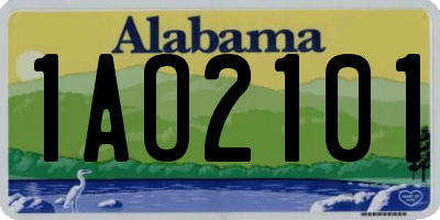 AL license plate 1AO2101