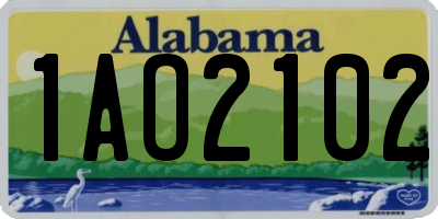 AL license plate 1AO2102