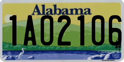 AL license plate 1AO2106