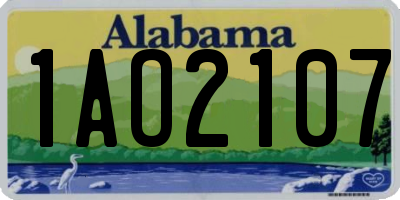AL license plate 1AO2107