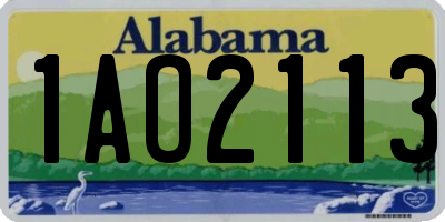 AL license plate 1AO2113
