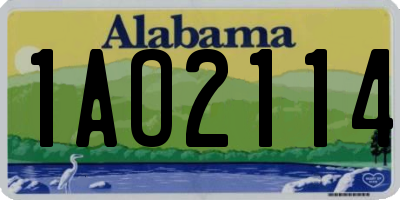 AL license plate 1AO2114
