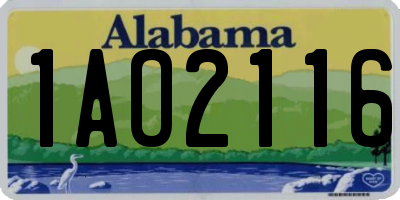 AL license plate 1AO2116