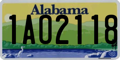 AL license plate 1AO2118