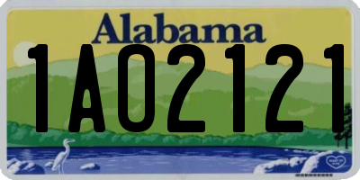 AL license plate 1AO2121