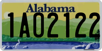 AL license plate 1AO2122