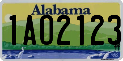 AL license plate 1AO2123