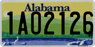 AL license plate 1AO2126