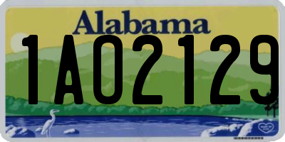 AL license plate 1AO2129