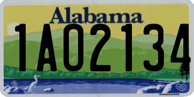 AL license plate 1AO2134