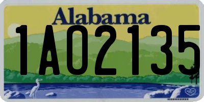 AL license plate 1AO2135