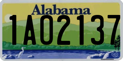 AL license plate 1AO2137