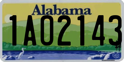 AL license plate 1AO2143