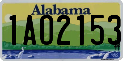 AL license plate 1AO2153