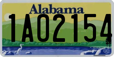AL license plate 1AO2154