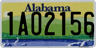 AL license plate 1AO2156