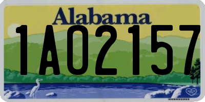 AL license plate 1AO2157
