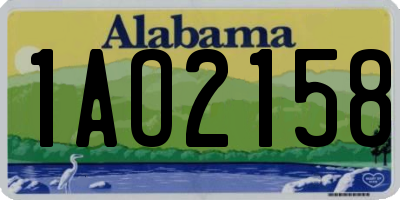 AL license plate 1AO2158