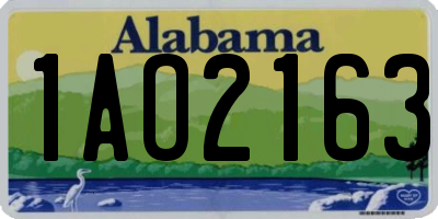 AL license plate 1AO2163
