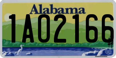AL license plate 1AO2166