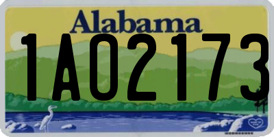 AL license plate 1AO2173