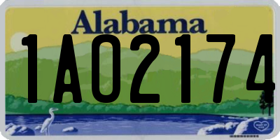 AL license plate 1AO2174
